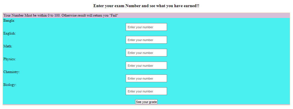 Grading system